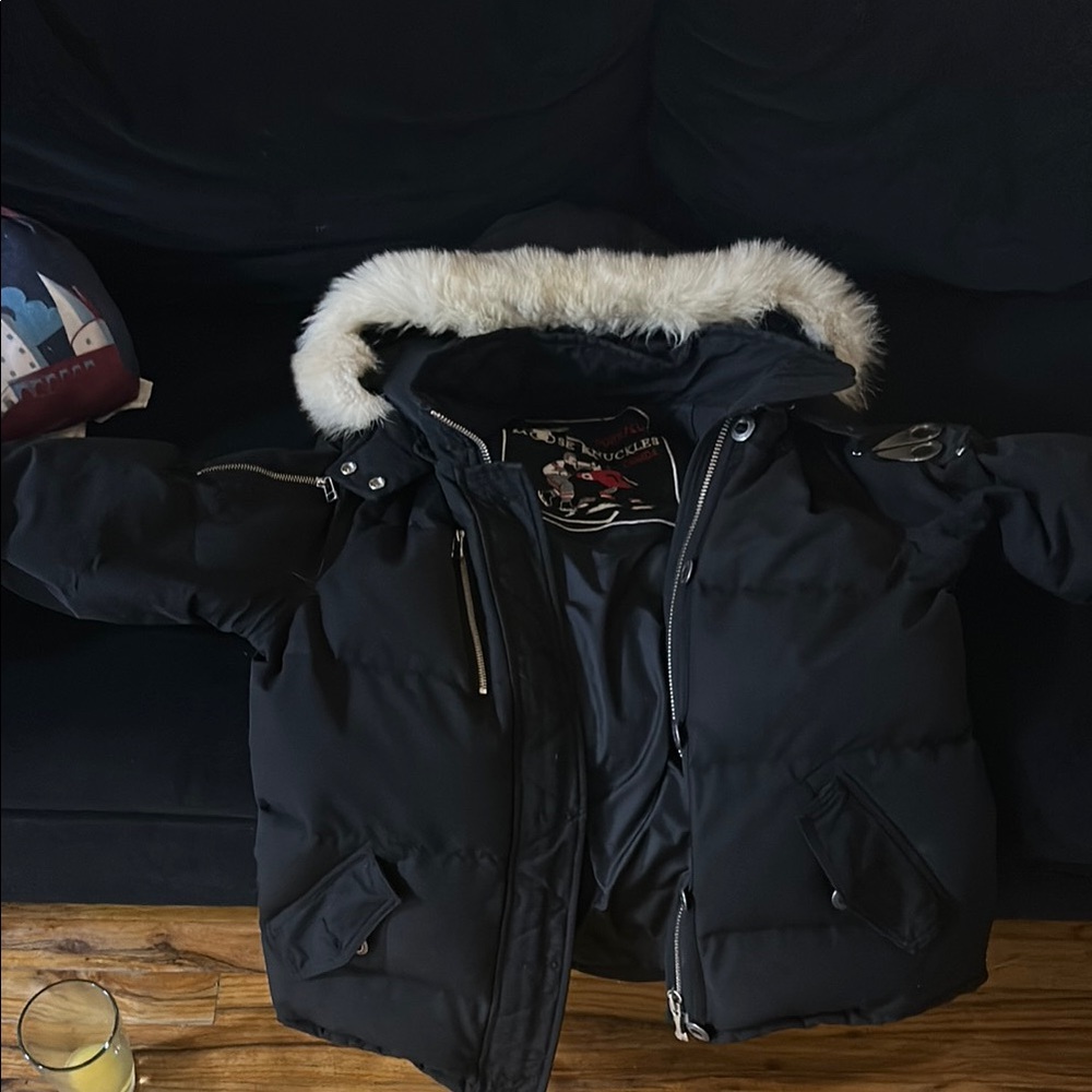 Black Jacket with Fur Trim